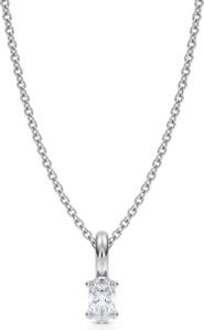 ALLUREZ Oval Solitaire Lab Diamond Pendant Necklace 14K Yellow Gold