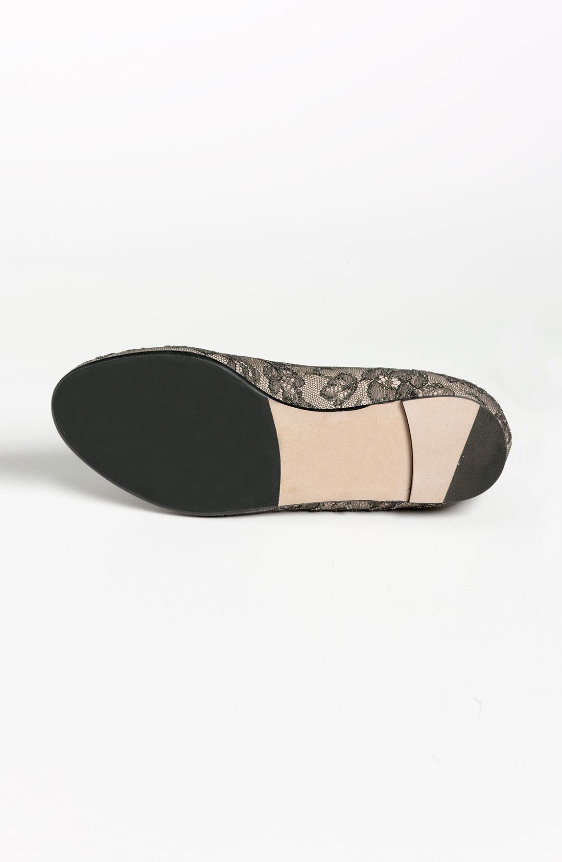 'Lace Art' Slipper, Alternate, color, POUDRE/ BLACK LACE