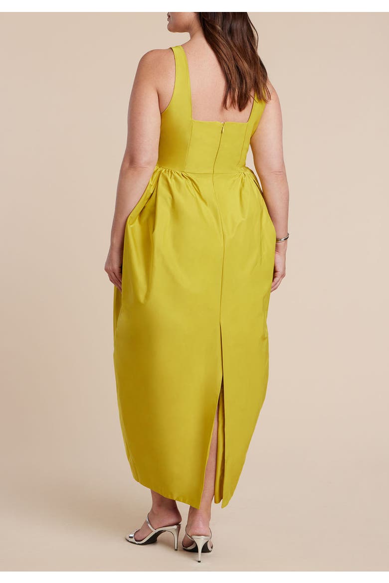 Pleated Tank Gown, Alternate, color, ANTIQUE MOSS