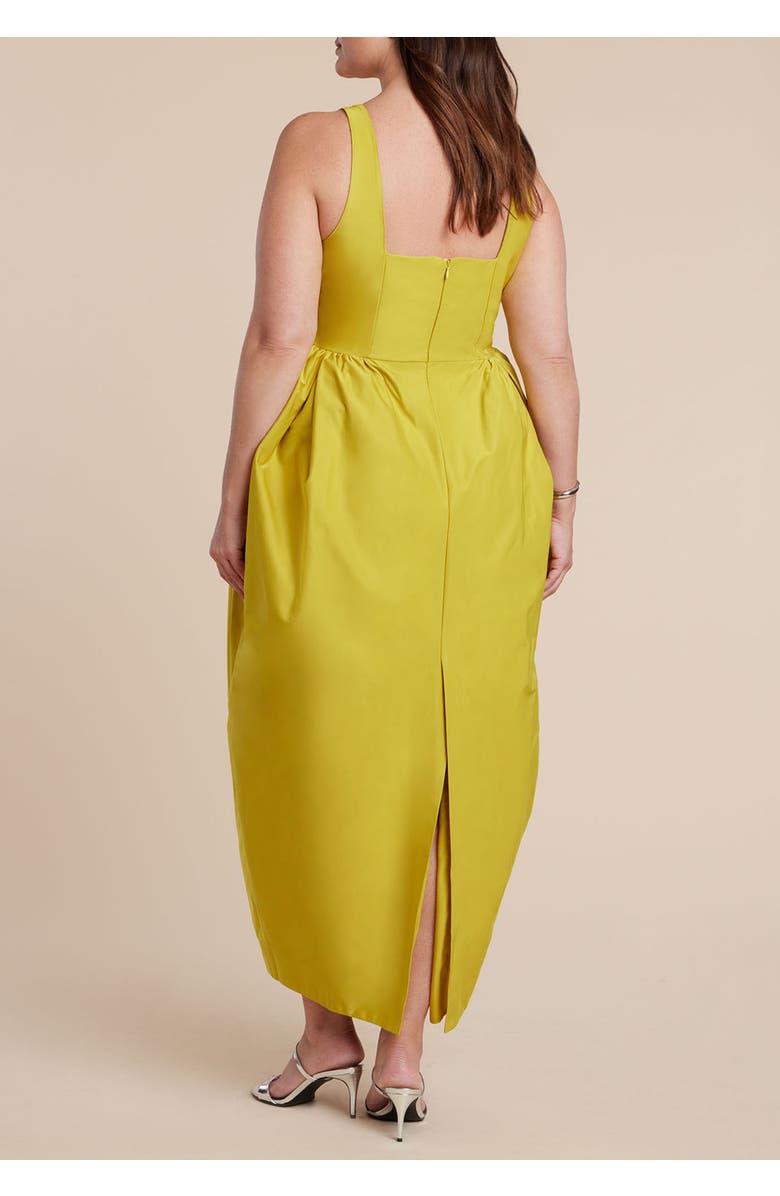 ELOQUII Pleated Tank Gown, Alternate, color, Antique Moss