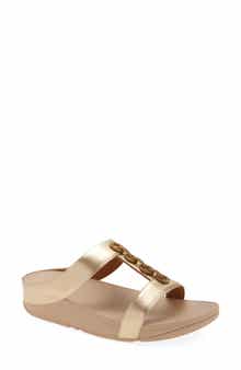 FitFlop Fino Sparkle Wedge Slide Sandal