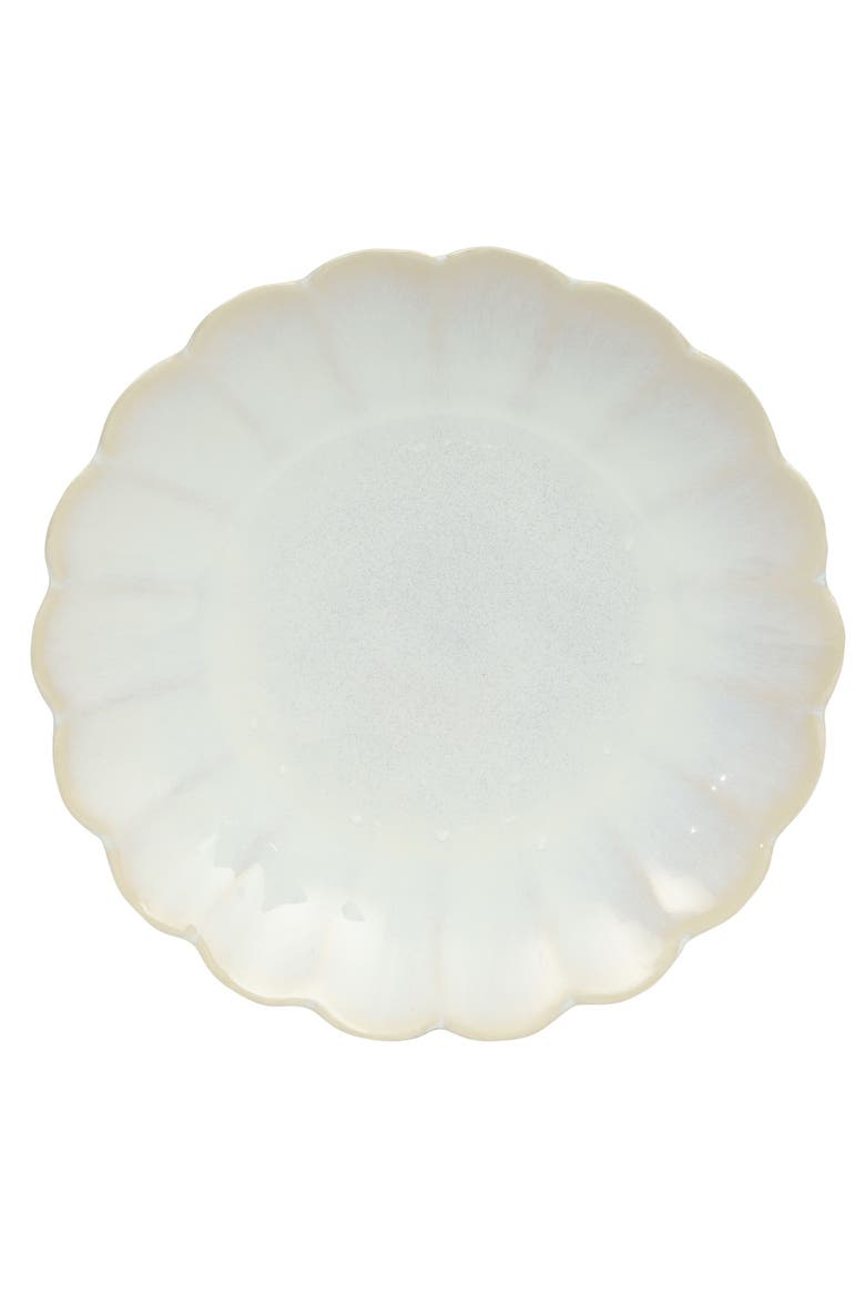 Malibu Shore 16-Piece Stoneware Plates and Bowls Dinnerware Set, Alternate, color, Shiny White
