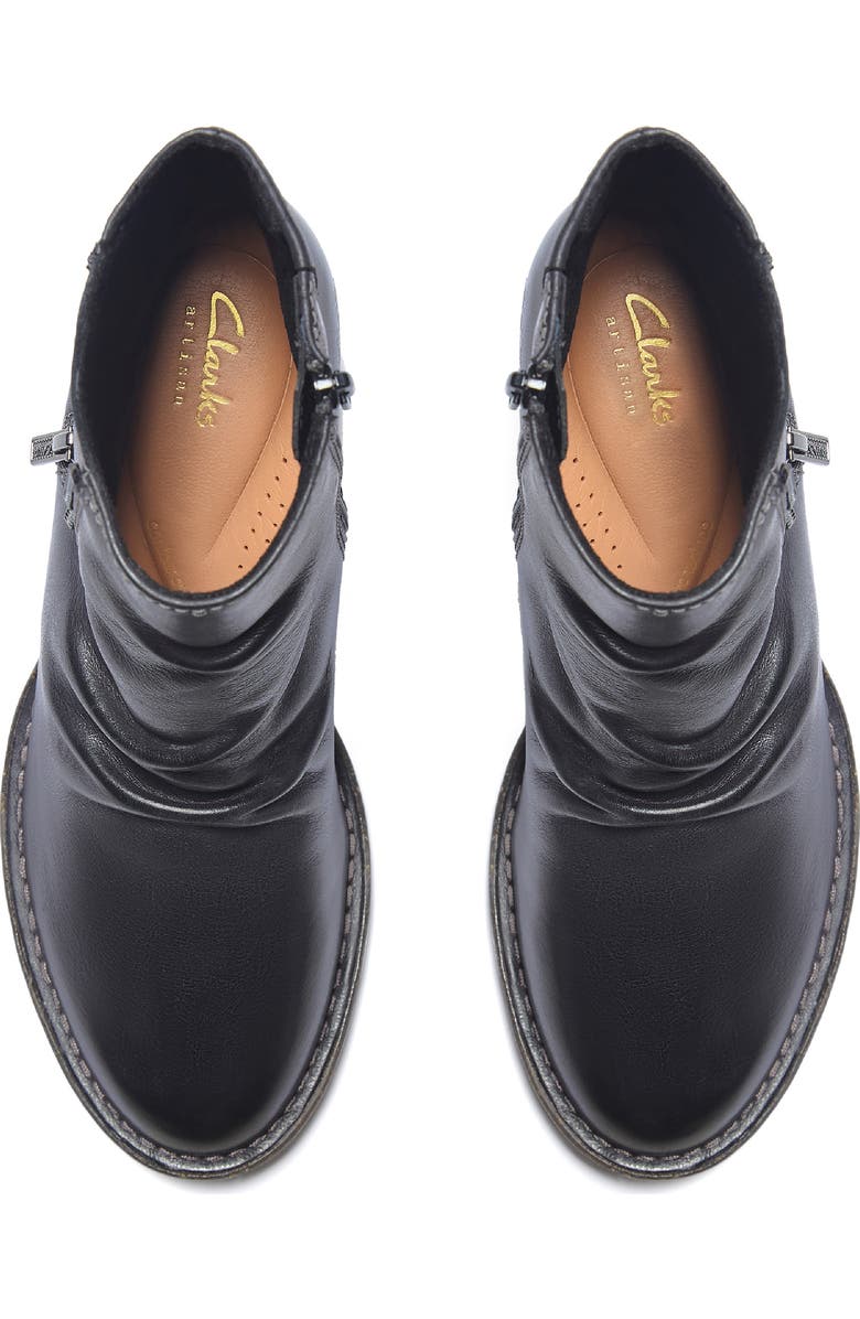 Clarks<sup>®</sup> Kastela Zip-Up Bootie, Alternate, color, Black Leather