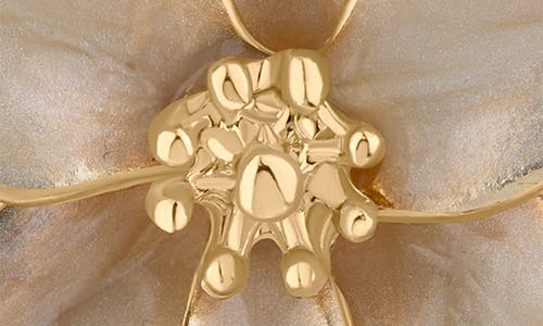 Jardin Iris Floral Enamel Statement Earrings In Neutral