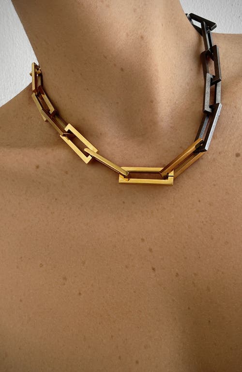St. Moran Oversize Paper Clip Chain Necklace In Gold
