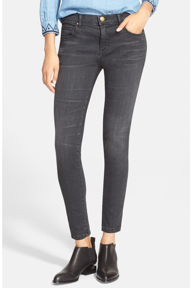 'The Almost Skinny' Skinny Ankle Jeans, Main, color, WORN BLACK WASH