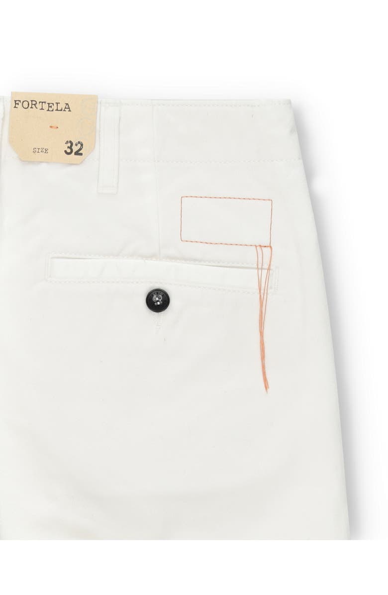 Fortela Ben Heavy Cotton Gabardine Chino Pants, Alternate, color, White