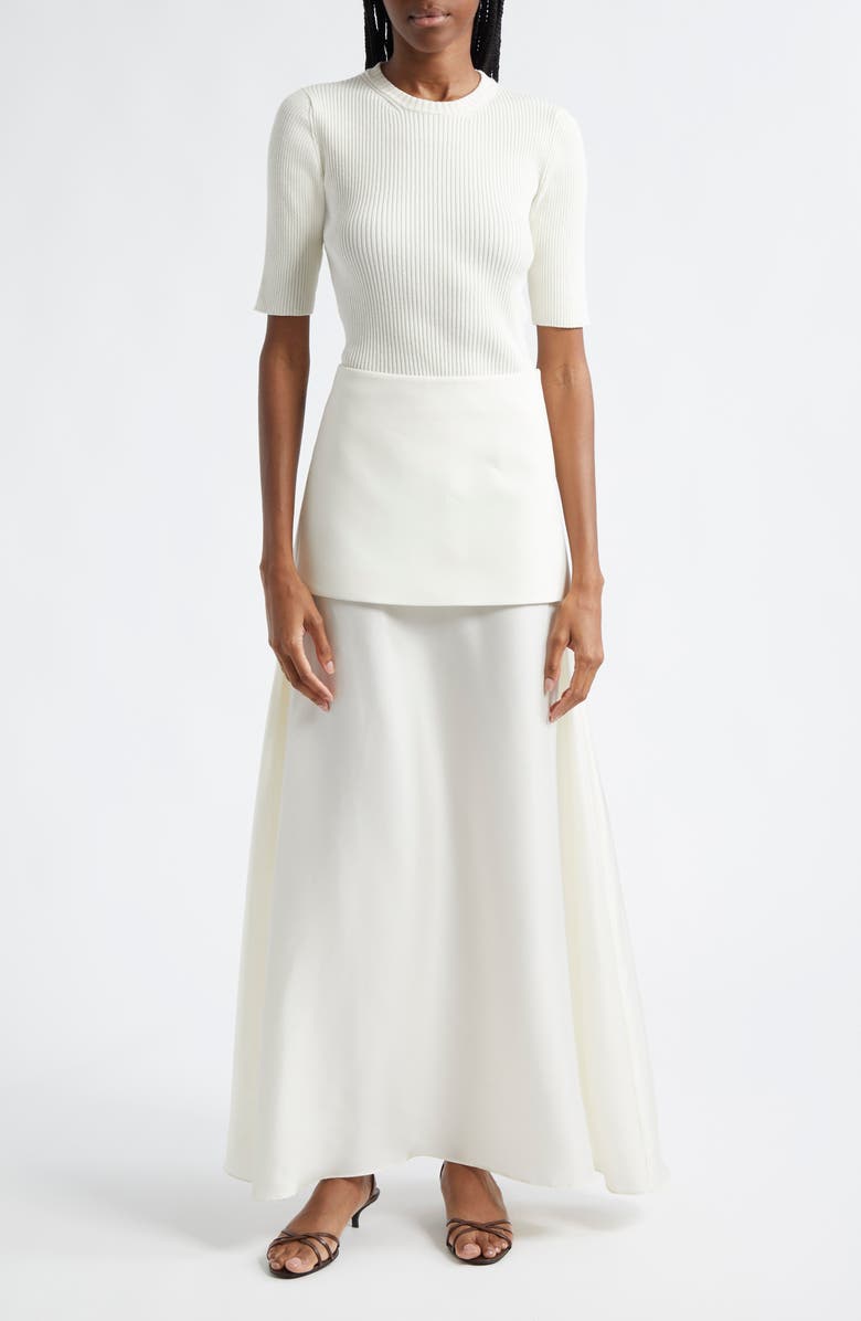 Róhe Rib Knit Short Sleeve Top, Alternate, color, Off White