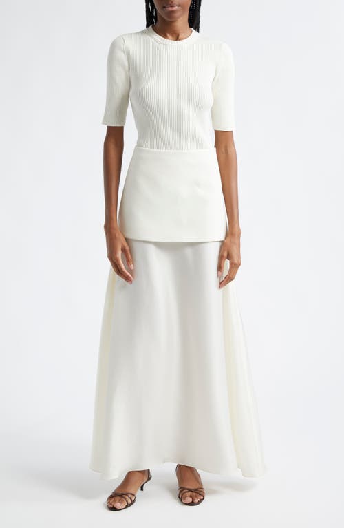 Shop Rohe Róhe Rib Knit Short Sleeve Top In Off White