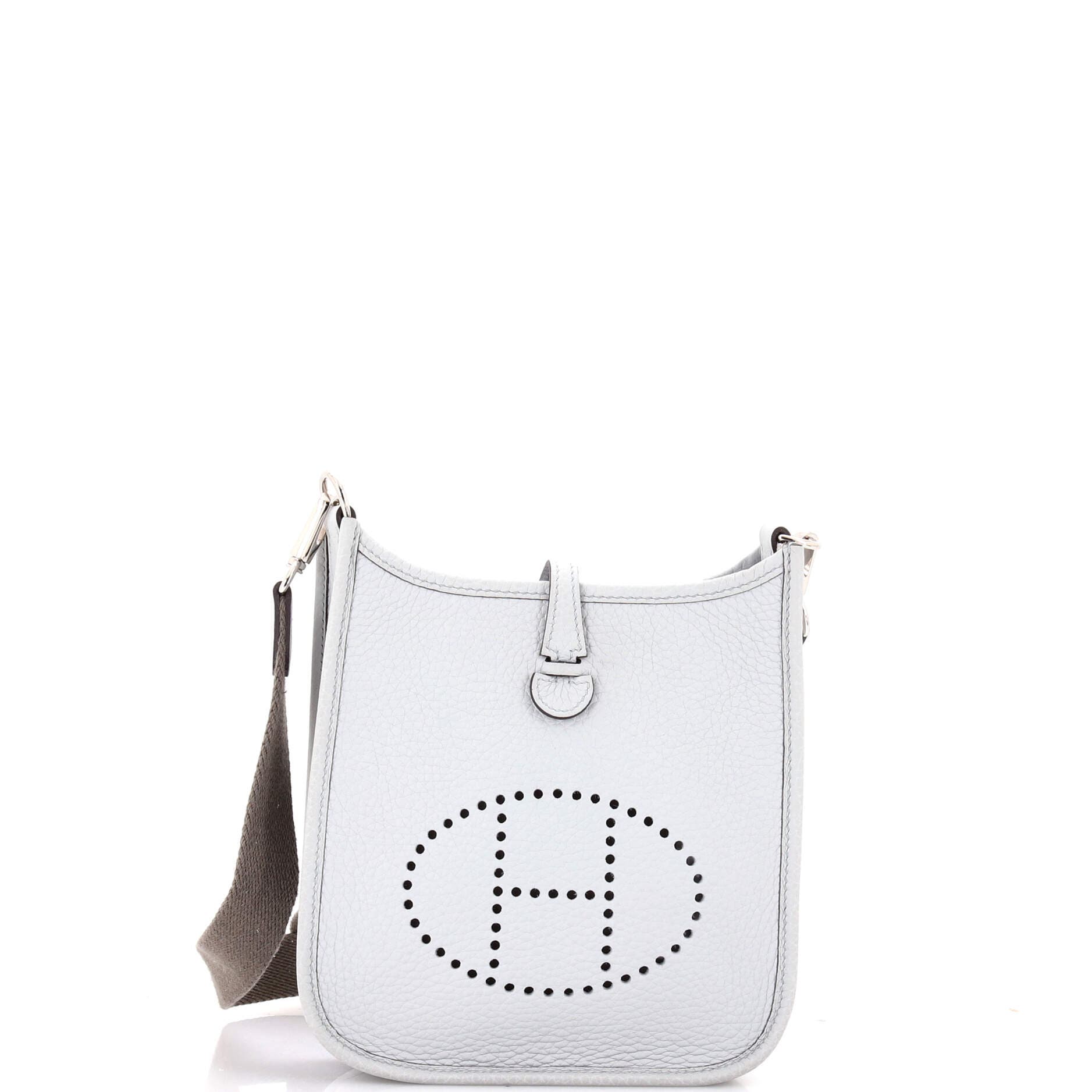 Pre-Owned Hermes Evelyne Bag Gen III Clemence TPM, Main, color, Bleu Pale