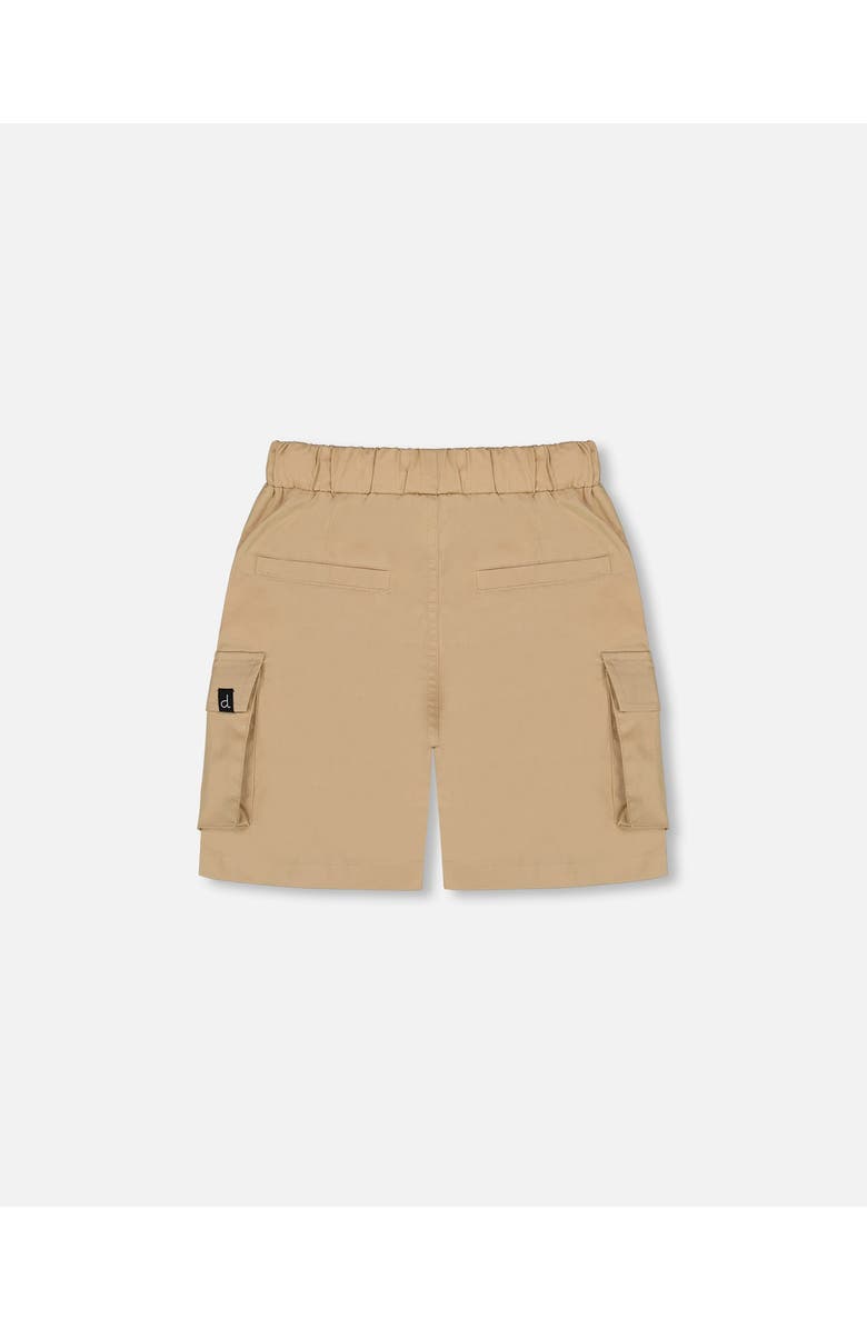 Deux par Deux Baby Boy's Parachute Cargo Pocket Shorts Light Beige, Alternate, color, 