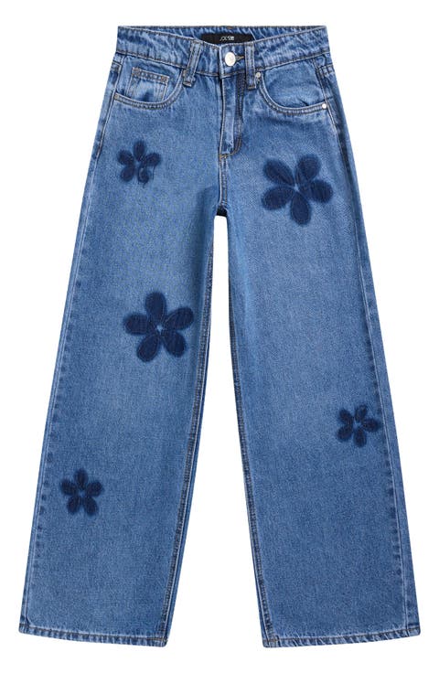 Kids' Kate Floral Baggy Leg Jeans