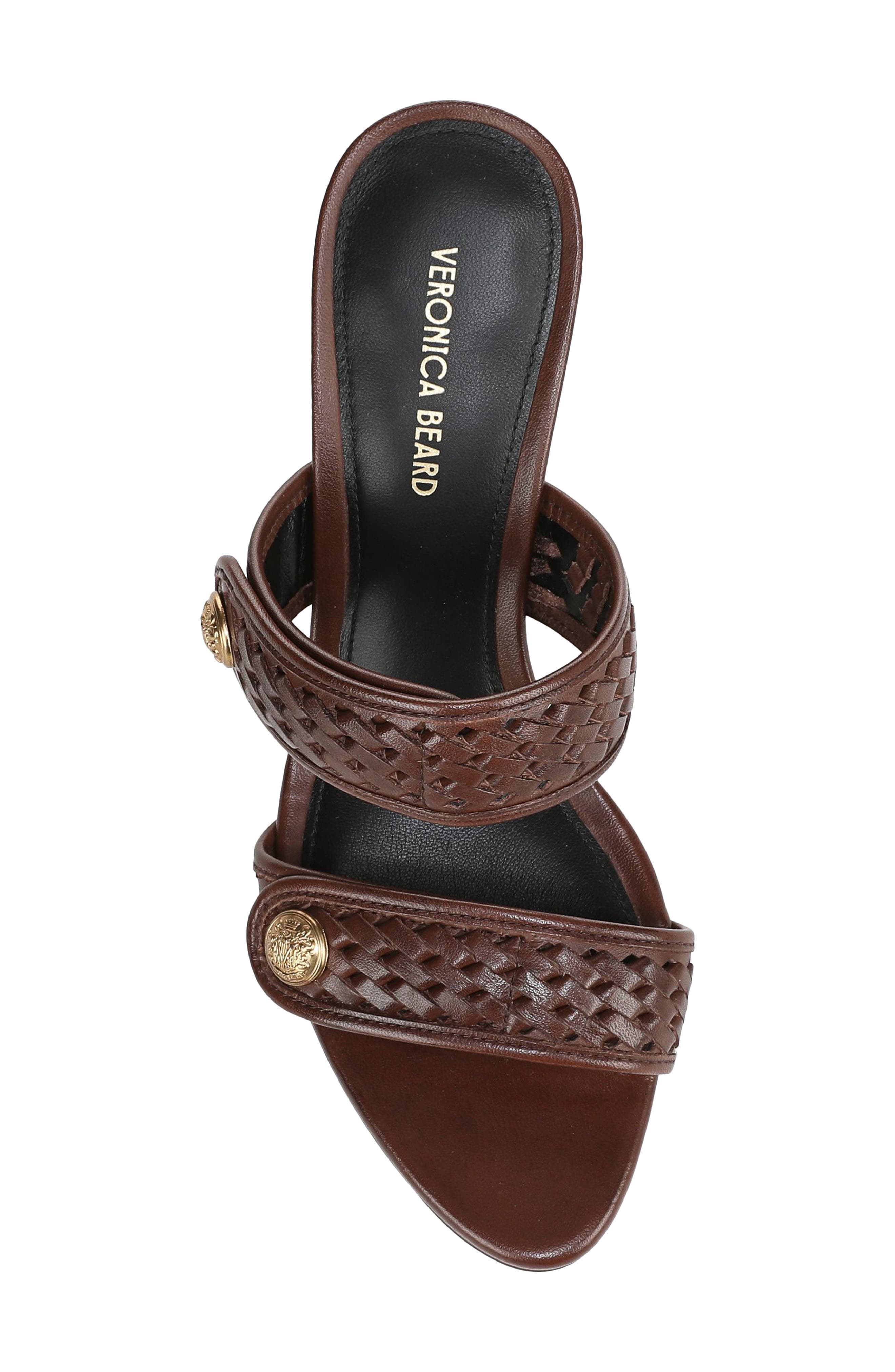 Veronica Beard Sona Wave Sandal, Alternate, color, Chocolate