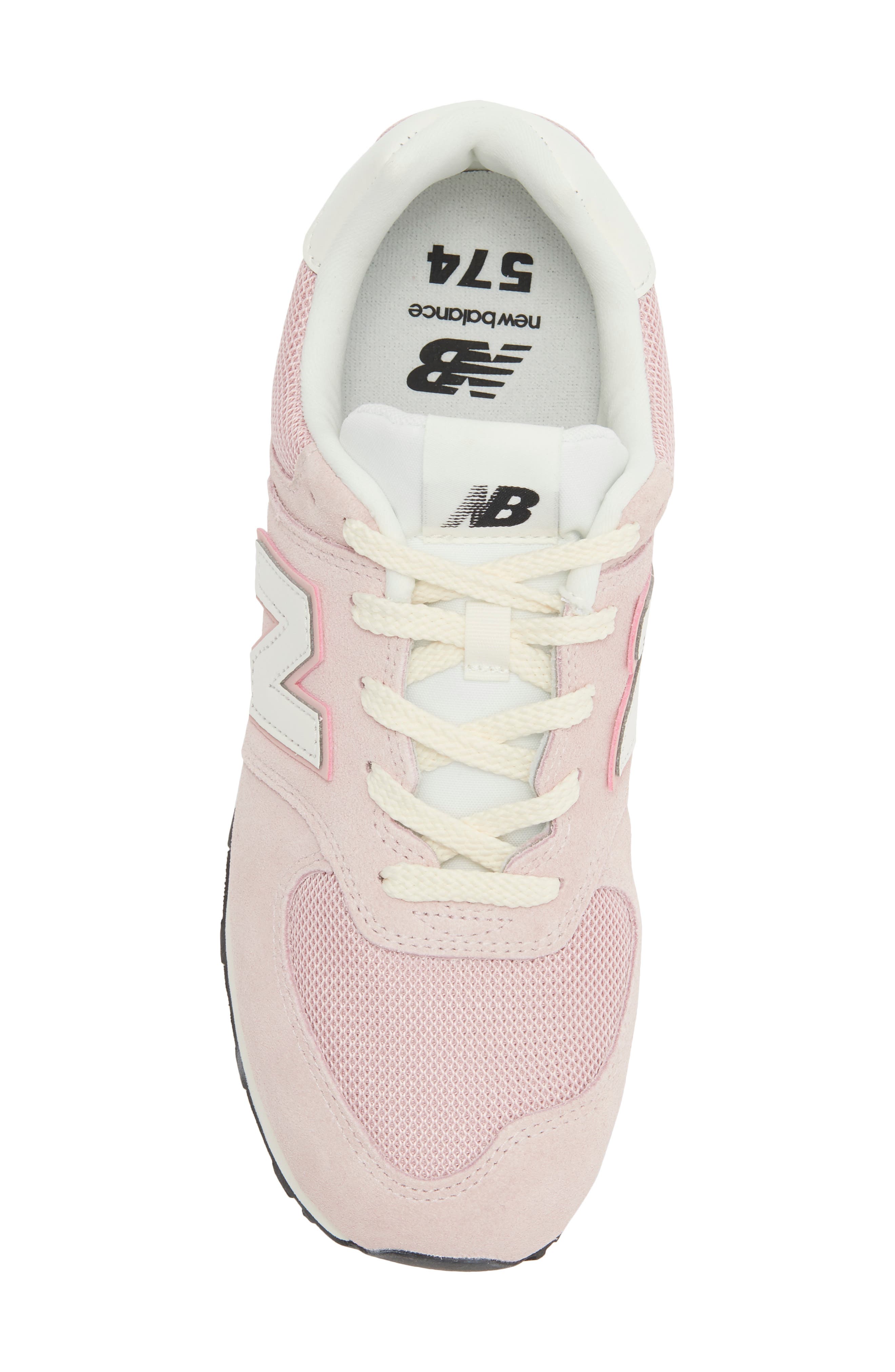 Kids' 574 Running Shoe, Alternate, color, PINK CHALK/ SEA SALT
