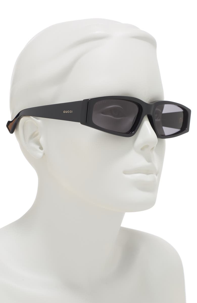 Gucci 56mm Rectangle Sunglasses, Alternate, color,