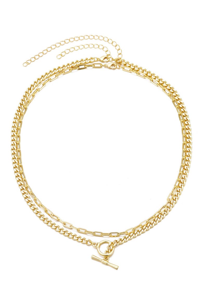 Set of 2 Assorted Chain Necklaces, Main, color, GOLD