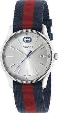 Gucci G-Timeless Nylon Strap Watch, 38mm