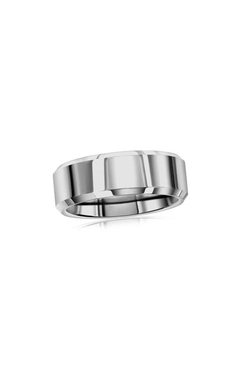 Men's Polished Tungsten Band Ring
