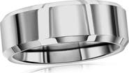 BLACKJACK Men's Polished Tungsten Band Ring