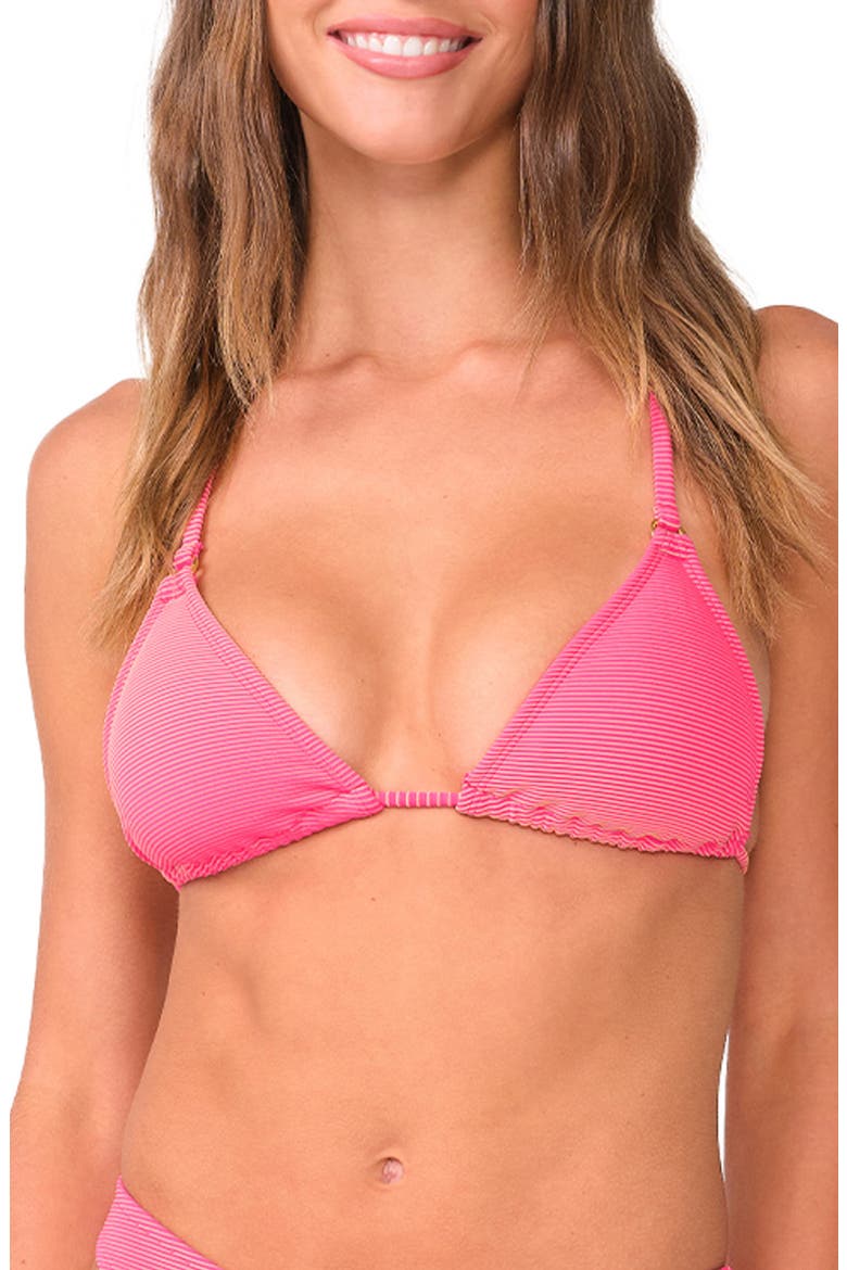 Nova Triangle Bikini Top, Main, color, CRANBERRY