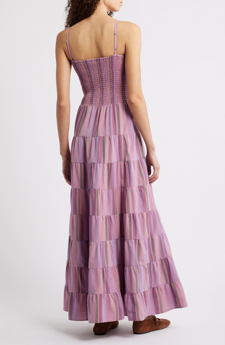 FRNCH Lilaea Tiered Cotton Maxi Dress, Alternate, color, Lilas Lilac