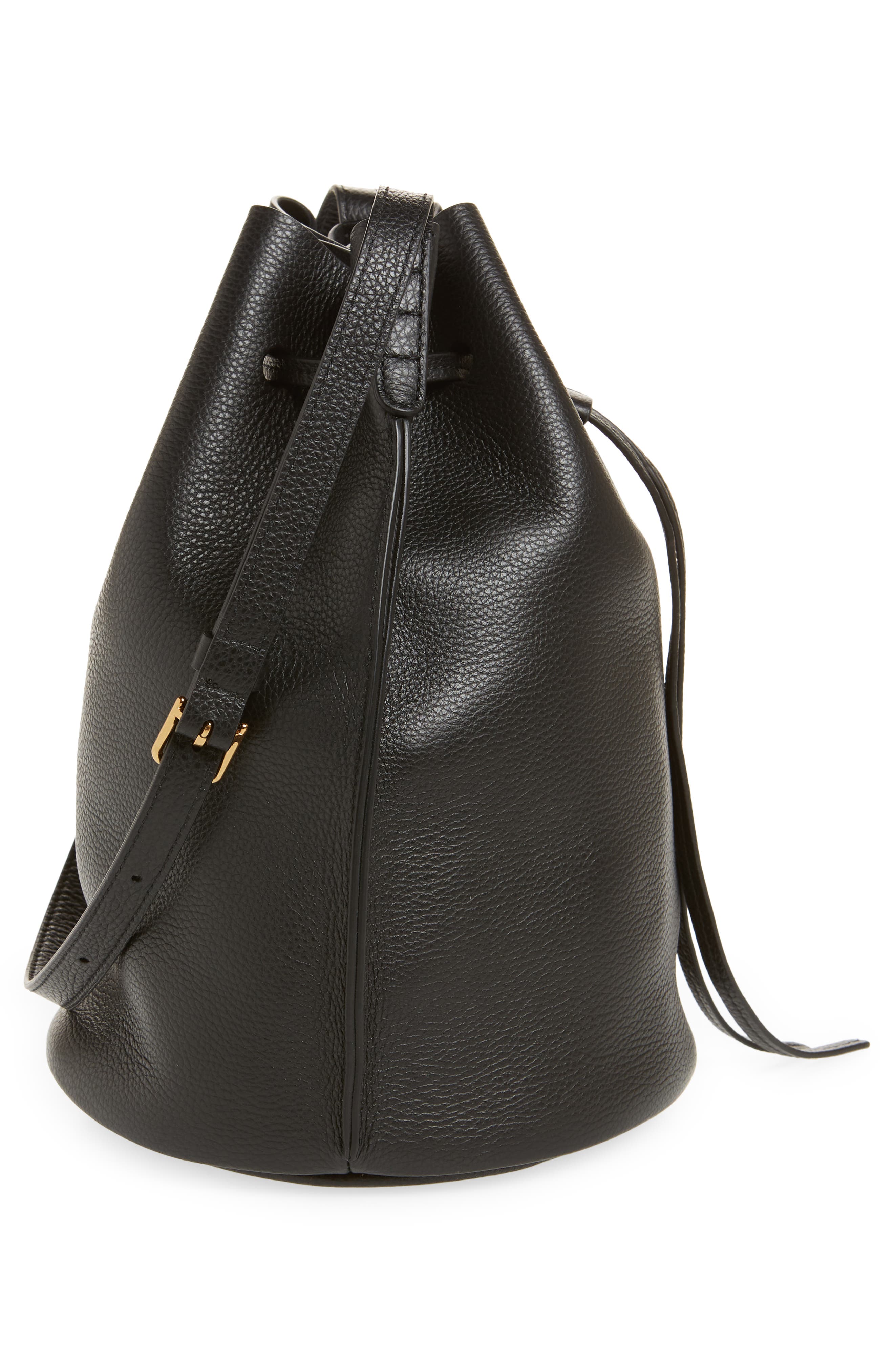 Mansur Gavriel Champagne Leather Bucket Bag, Alternate, color, 