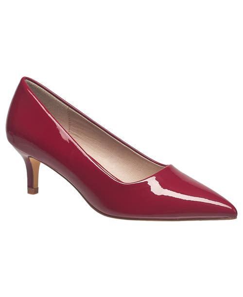 French Connection Hayley Kitten Heel Pumps In Red