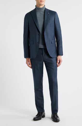Jack Victor Esprit Dark Teal Mélange Wool Suit