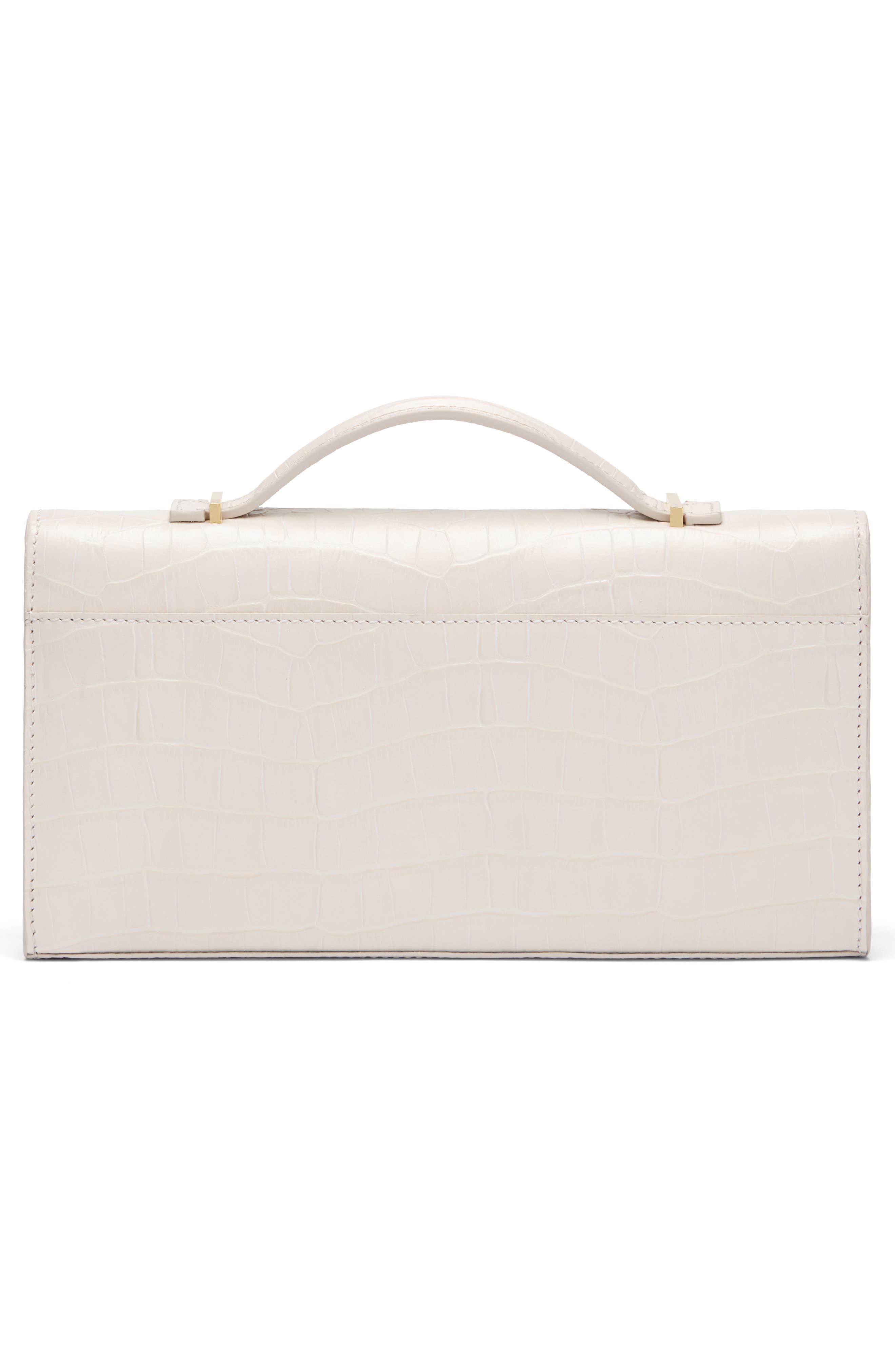 DeMellier Vancouver Leather Clutch, Alternate, color, Chalk