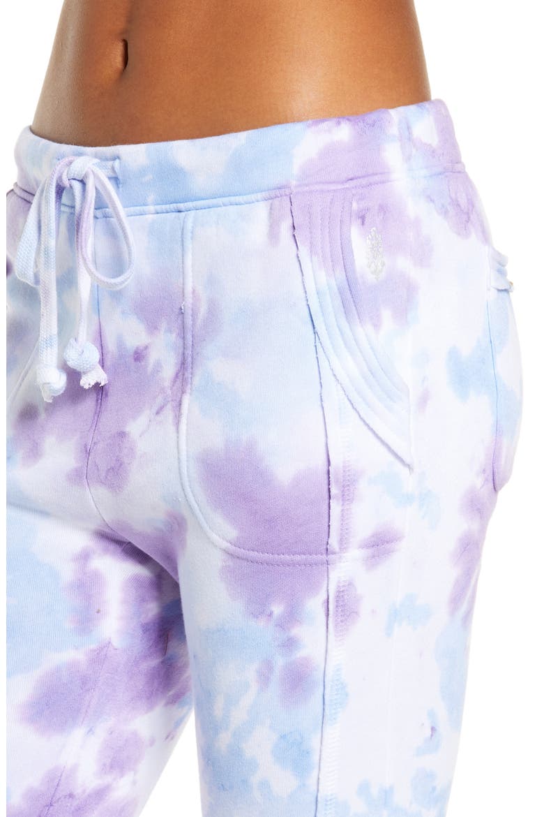 Free People FP Movement Tie Dye Pocket Joggers, Alternate, color, PURPLE TIE DYE