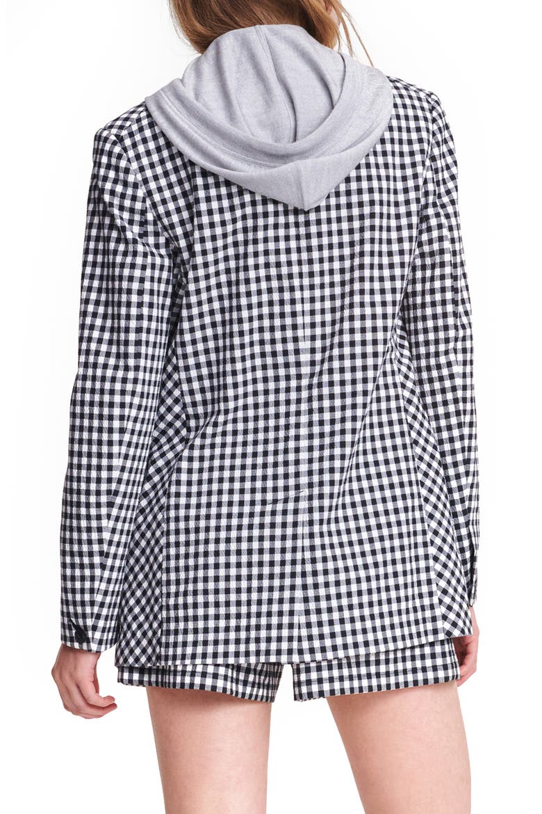 Ames Gingham Stretch Cotton Seersucker Blazer, Alternate, color, BLKWHTGING