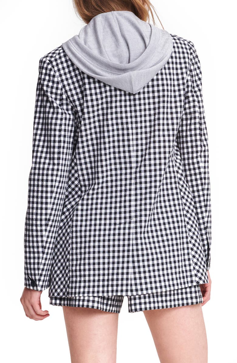rag & bone Ames Gingham Stretch Cotton Seersucker Blazer, Alternate, color,