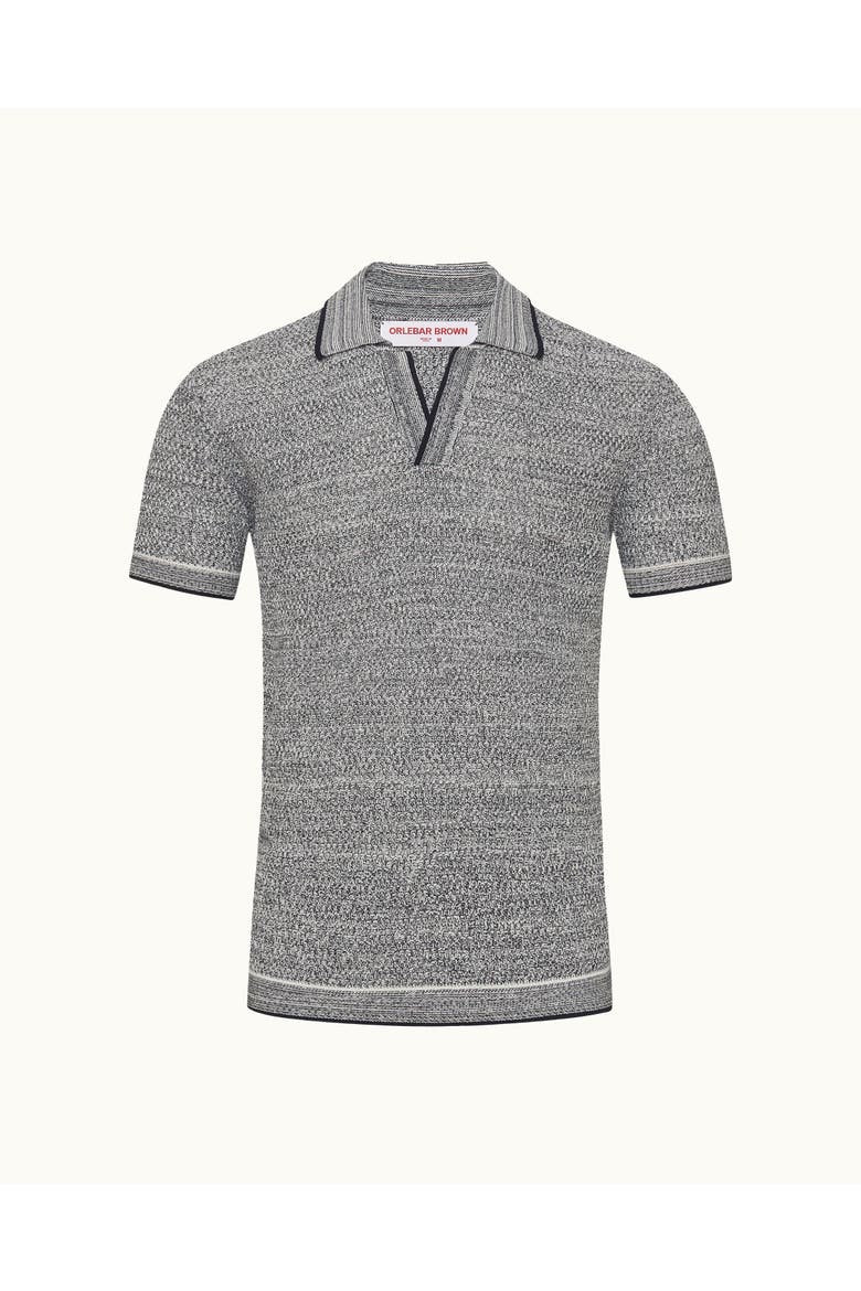 Horton Tailored-Fit Polo Shirt, Alternate, color, Night Iris/White Sand