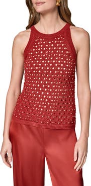 Donna Karan New York Hotfix Cotton Blend Sweater Vest
