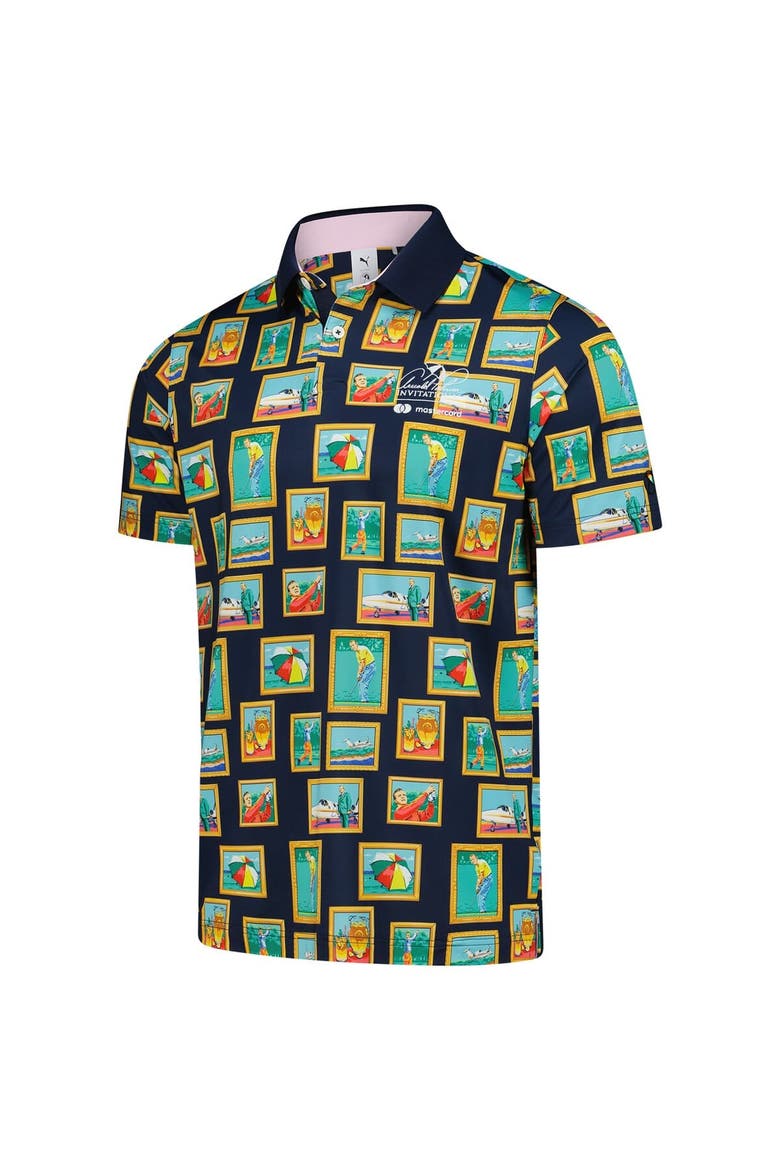 Men's Puma  Navy Arnold Palmer Invitational Photo MATTR Polo, Alternate, color, Navy