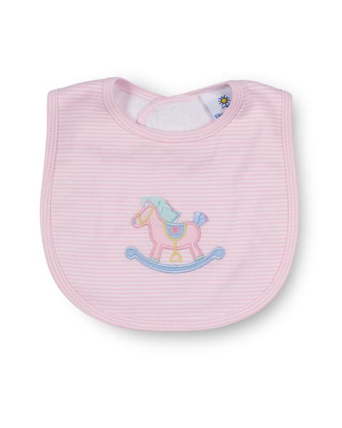 Stripe Knit Bib With Rocking Horse (Baby)
