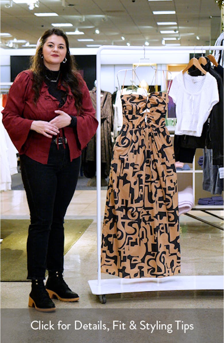 Silvia Geo Print Cutout Maxi Dress, sales video thumbnail