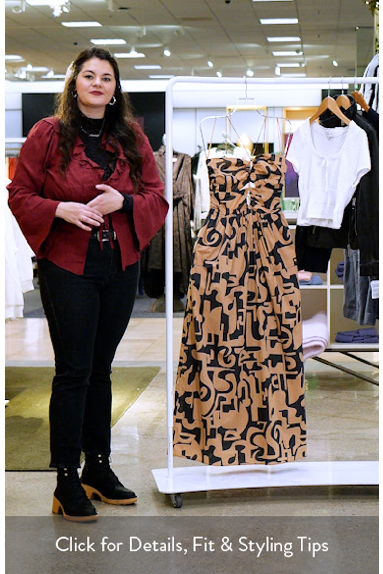 Silvia Geo Print Cutout Maxi Dress video