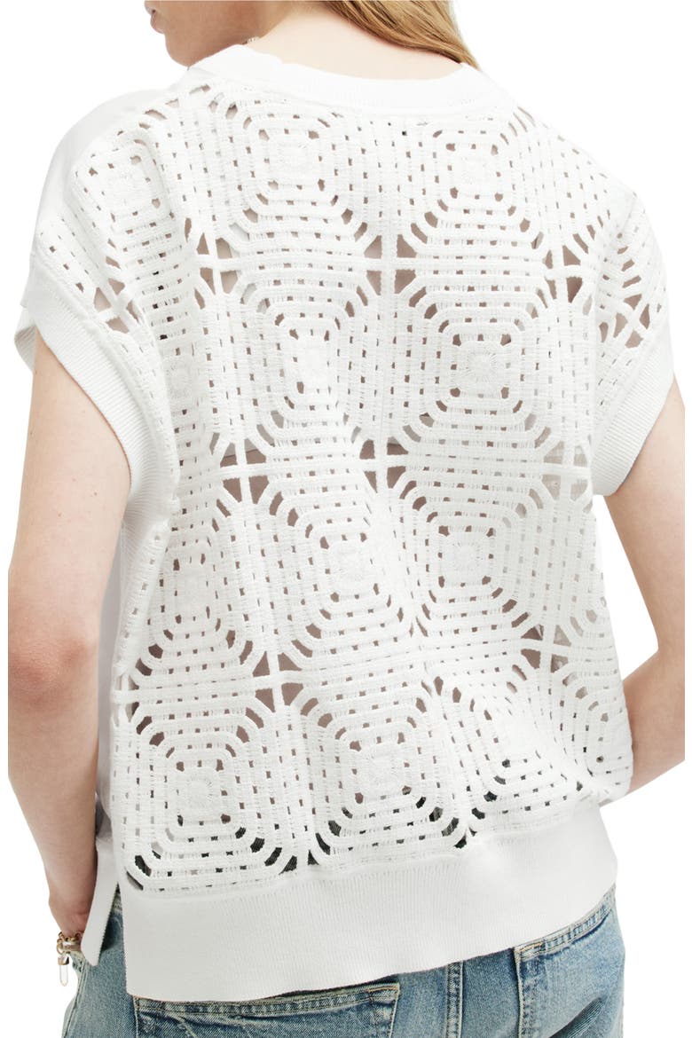 Marti Knit Back Top, Alternate, color, CHALK WHITE