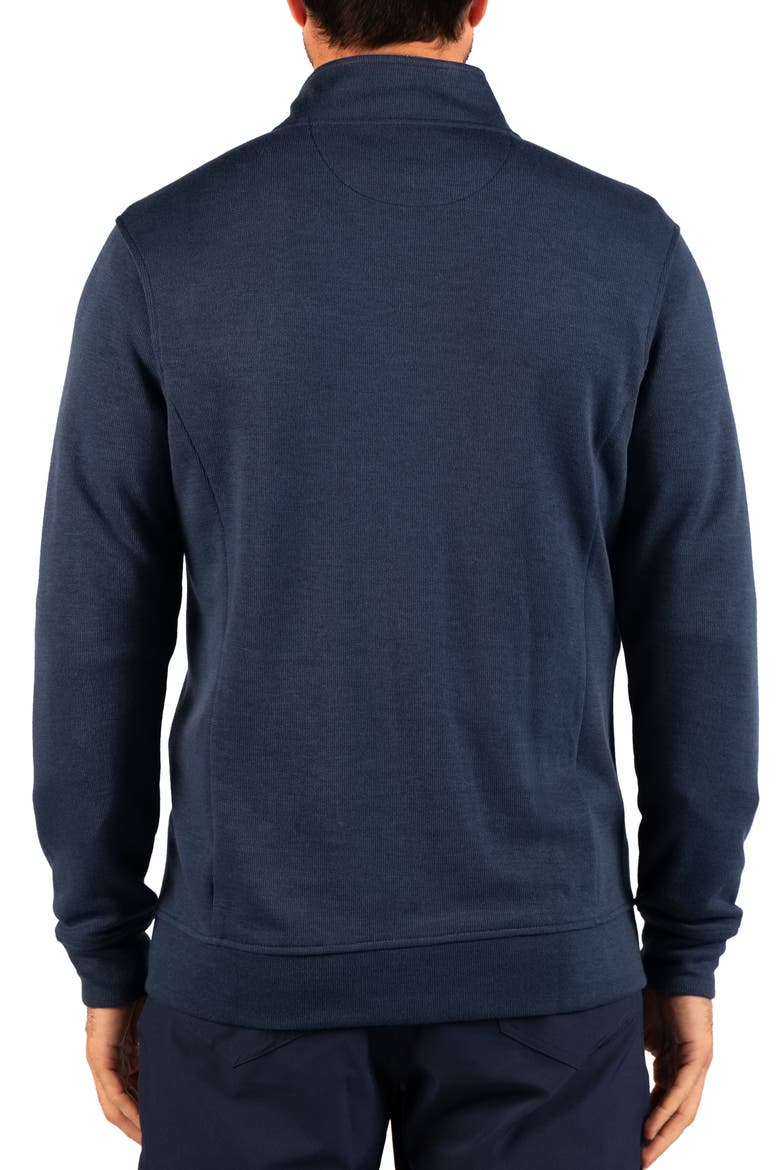 French Rib Full Zip Sweater, Alternate, color, NAVY
