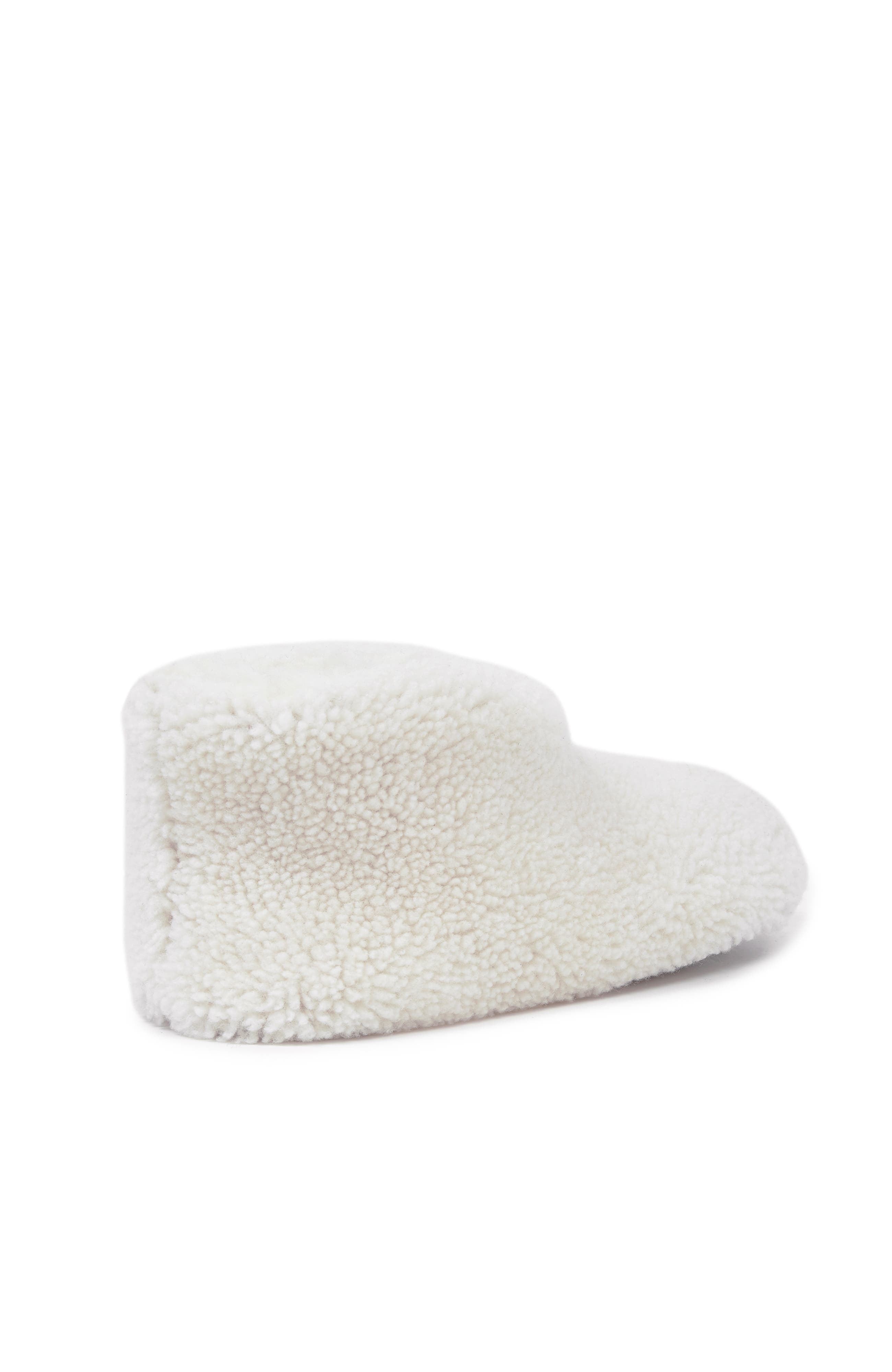 Teddy Soft Sole Bootee Slippers, Alternate, color, Ecru
