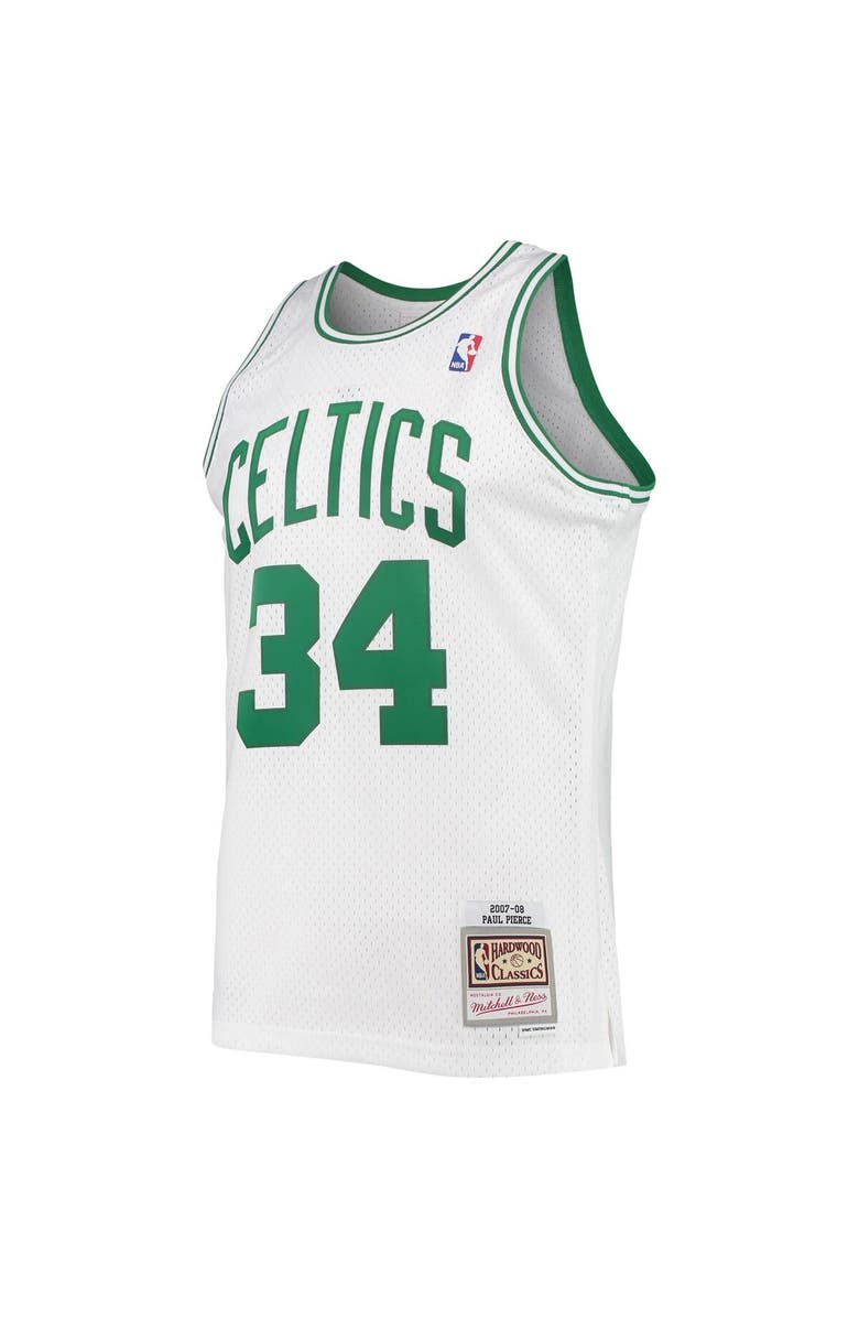 Mitchell & Ness Men's Mitchell & Ness Paul Pierce White Boston Celtics Hardwood Classics Swingman Jersey, Alternate, color, 