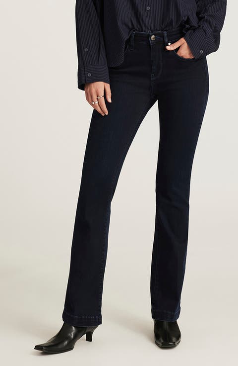 Vicky Mid Rise Bootcut Jeans (Ink Feather Luxe)