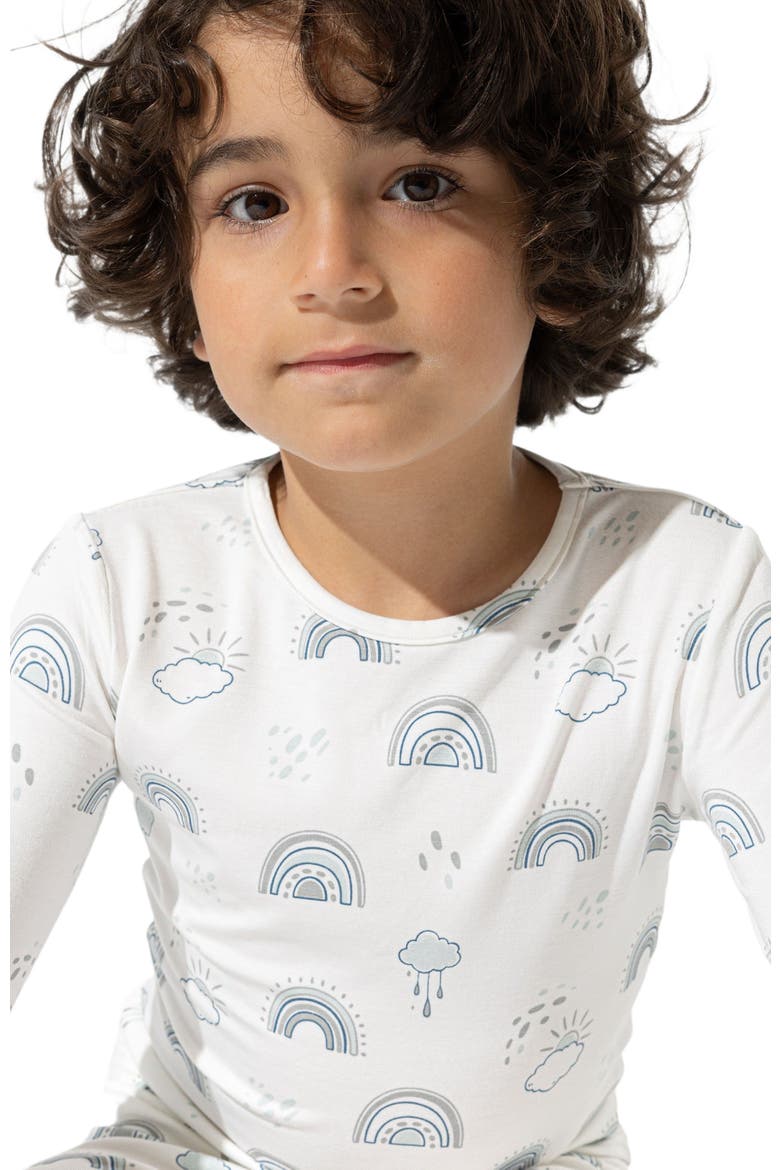 Kids' Grey Rainbows Set of 2 Piece Pajamas, Alternate, color, Grey Rainbows