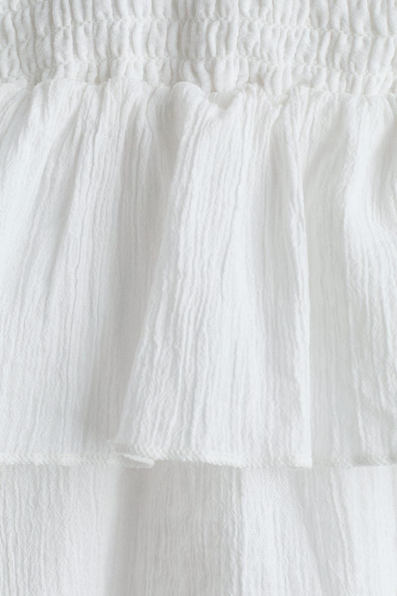 Tiered Cotton Top, Alternate, color, White