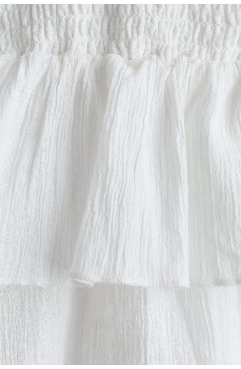 H&M Tiered Cotton Top, Alternate, color, White