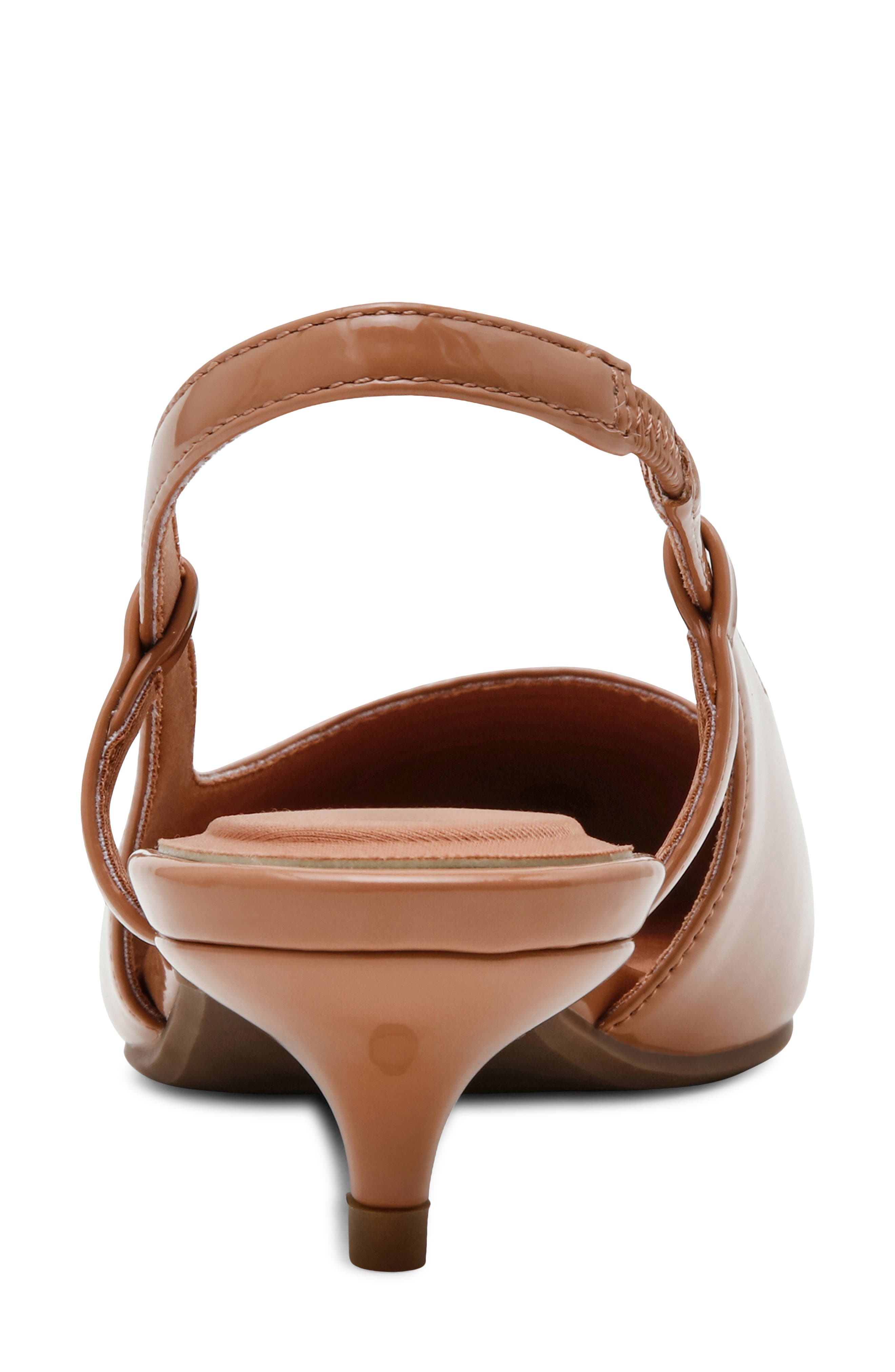 Shorty Slingback Pump, Alternate, color, MOCHA MOUSSE PATENT