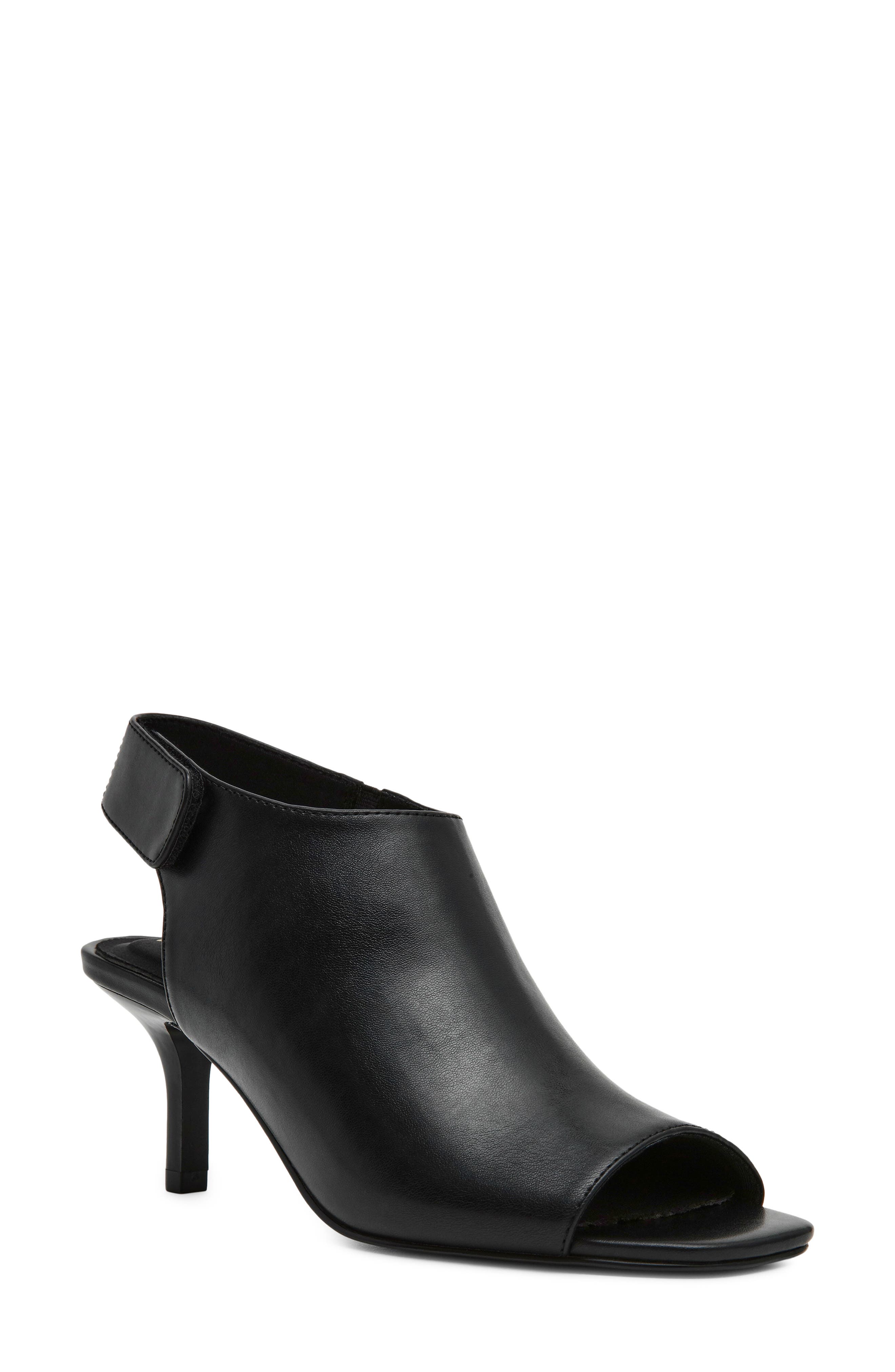 Anne Klein Semana Ankle Strap Sandal, Main, color, Black Smooth