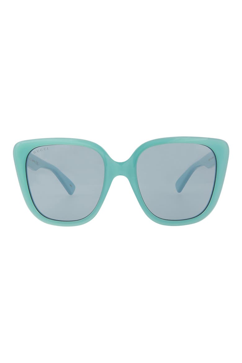 54mm Cat Eye Sunglasses, Main, color, LIGHT BLUE