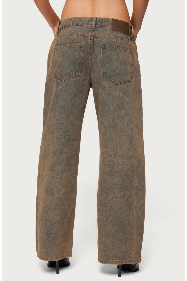 Ace Low Rise Baggy Jeans, Alternate, color, BROWN-WASHED